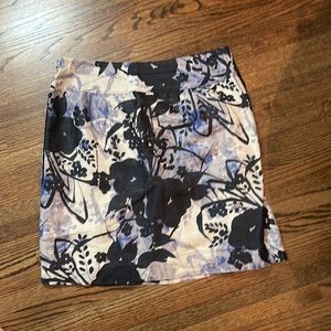 Vintage Ann Taylor Women’s Size 10 Linen Silk Lined Floral Career Pencil Skirt